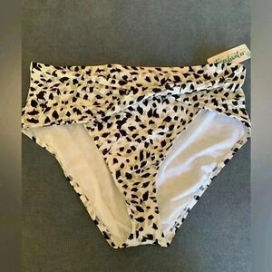 Woman’s Freshwater Twist Front High Waist Plus Size Bikini Bottom Size XXL